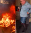El impactante momento viral en que un vecino rescata a un anciano de una casa en llamas