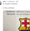 Su profesor le comunica que ha suspendido con un peculiar paralelismo con el Barça y se hace viral