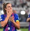 Soccer Football - Women's Champions League Final - FC Barcelona v Olympique Lyonnais - Allianz Stadium, Turin, Italy - May 21, 2022  FC Barcelona's Alexia Putellas acknowledges fans after losing the Champions League REUTERS/Alberto Lingria