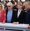 Kristen Stewart, David Cronenberg, Lea Seydoux y Viggo Mortensen en la presentación de 'Crimes of the future'