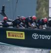 HAMILTON, BERMUDA - JUNE 17: Emirates Team New Zealand skippered by Peter Burling races against Oracle Team USA skippered by James Spithill during race 1 of the America's Cup Finals on June 17, 2017 in Hamilton, Bermuda. (Photo by Xaume Olleros/Getty Images)