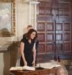 La nueva vicepresidenta del Consell, Aitana Mas, promete se cargo en el Palau de la Generalitat.