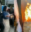 El invitado de una boda se pasa de copas, provoca un incendio bailando, lo apaga y sigue bailando