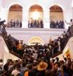 Demonstrators protest inside the President's House, after President Gotabaya Rajapaksa fled, amid the country's economic crisis, in Colombo, Sri Lanka, July 9, 2022. REUTERS/Dinuka Liyanawatte