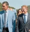 El presidente del Gobierno, Pedro Sánchez (2i); y el presidente de la Generalitat Valenciana, Ximo Puig (3i); durante la inauguración del acondicionamiento de la carretera N-232 a su paso por el Puerto del Querol, a 20 de julio de 2022, en Morella, Castellón, Comunidad Valenciana. Durante su visita, Sánchez ha subrayado el carácter vertebrador de la infraestructura y su papel fundamental en la apuesta del Ejecutivo por la cohesión social y territorial para “garantizar un verdadero futuro de progreso en España”. 20 JULIO 2022;INFRAESTRUCTURAS; Carme Ripollés / Europa Press 20/07/2022