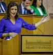 Macarena Olona durante una intervención, el pasado 21 de julio, en el parlamento andaluz.