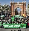 Manifestación en apoyo a la escuela en catalán que tuvo lugar el Barcelona en el mes de diciembre