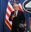 U.S. Attorney General Merrick Garland refuses to answer questions after speaking about the FBI's search warrant served at former President Donald Trump's Mar-a-Lago estate in Florida during a statement at the U.S. Justice Department in Washington, U.S., August 11, 2022. REUTERS/Leah Millis
