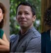 En orden, los escritores brasileños Martha Batalha, Itamar Vieira y Tatiana Salem Levy