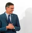 Spanish Prime Minister Pedro Sanchez smiles prior a press conference after the 33rd annual Iberian Summit, in Viana do Castelo on November 4, 2022. (Photo by MIGUEL RIOPA / AFP)