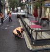 Instalación de unuevo modelo de terraza de calzada ,