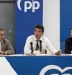 Miguel Barrachina, Carlos Mazón y María José Català, durante la reunión del Comité de Dirección del PPCV.