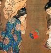 Niños jugando a 'cuju', antecedente chino del fútbol, según una pintura de Su Hanchen del siglo XII