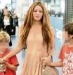 Singer Shakira and sons Sasha and Milan Pique in Miami