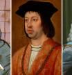 De izqda. a dcha., Fernando I de León, Fernando II de Aragón y Fernando VI de España