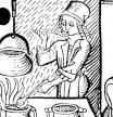 Grabado del primer libro de cocina en alemán, ‘Kuchemaistrey’, de 1485