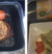 Los pasajeros muestran las peores comidas que les sirvieron en un avión