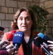 Ada Colau ateniendo a los medios de comunicación