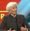 Christine Lagarde en el plató de 
