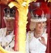 Britain's King Charles and Queen Camilla travel from Westminster Abbey in the Gold State Coach, following their coronation ceremony, in London, Britain, May 6, 2023. REUTERS/Lisi Niesner SEARCH