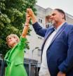 La candidata a la alcaldía de Reus por ERC, Noemí Llauradó, junto a Oriol Junqueras