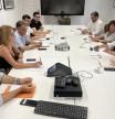 La reunión de hoy de los equipos negociadores de Compromís y PSPV.