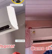 Atraviesa la pared con el split del aire acondicionado para que llegue a dos habitaciones: “”Nunca había visto nada igual”