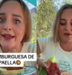 Así reacciona una española al probar la inédita hamburguesa de paella que hacen en Miami: “He dado mis recomendaciones”
