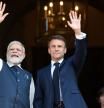 El presidente Macron recibe al primer ministro Modi en el Elíseo
