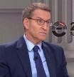 Alberto Núñez Feijóo durante su entrevista en TVE
