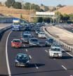 Tráfico en el antiguo peaje de la Roca, dirección Barcelona.