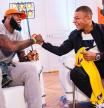 Lebron James junto a Kylian Mbappé en 2018