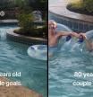 La tierna imagen de una pareja de 80 años en una piscina que ha emocionado a todos: “Eso se llama AMOR”