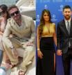 Victoria y David Beckham y Antonella Roccuzzo y Messi