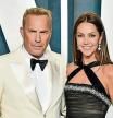 BEVERLY HILLS, CALIFORNIA - MARCH 27: (L-R) Kevin Costner and Christine Baumgartner attend the 2022 Vanity Fair Oscar Party hosted by Radhika Jones at Wallis Annenberg Center for the Performing Arts on March 27, 2022 in Beverly Hills, California. (Photo by Lionel Hahn/Getty Images)