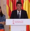 La consellera de Hacienda, Ruth Merino, junto al presidente valenciano, Carlos Mazón.