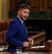 Gabriel Rufián, ayer, en el Congreso de los Diputados