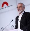 El president de Cs al Parlament, Carlos Carrizosa, en roda de premsa.