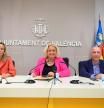 Los concejales del Ayuntamiento de València, Paula Llobet, María José Ferrer San Segundo y Jesús Carbonell.