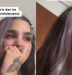 La joven ha llamado la atención de los usuarios con su particular reacción.