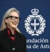 La actriz Meryl Streep, este miércoles, a la entrada del hotel Reconquista de Oviedo, sede de las ceremonias previas a la entrega de los premios Princesa de Asturias