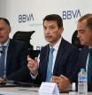 David Conde, Director Territorial Este; Elena Sánchez, Responsable de Comunicación Este de BBVA; Rafael Domenech, Responsable de Análisis Económico de BBVA Research y Antonio Carreto, Director Regional Este