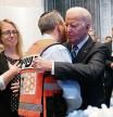 President Joe Biden meets with victims' relatives and first responders who were directly affected by the Hamas attacks, Wednesday, Oct. 18, 2023, in Tel Aviv. (AP Photo/Evan Vucci)