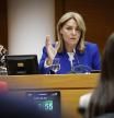 Susana Camarero durante su intervención en las cortes valencianas