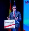 El presidente del Gobierno, Pedro Sánchez, este martes durante la clausura el Congreso Anual de Multinacionales con España, bajo el título 'Una década de expansión ininterrumpida de inversión' en la Fundación Pablo VI en Madrid.
