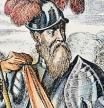 Francisco Pizarro (1478-1541), detalle de un grabado holandés de 1673