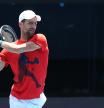 Novak Djokovic, durante una sesión de entrenamiento training antes del comienzo del Open de Australia 2024