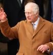 (FILES) Britain's King Charles III waves to well-wishers after attending the Royal Family's traditional Christmas Day service at St Mary Magdalene Church on the Sandringham Estate in eastern England, on December 25, 2023. Britain's King Charles III is to receive hospital treatment for enlarged prostate, Buckingham Palace announced on January 17, 2024. (Photo by Adrian DENNIS / AFP)