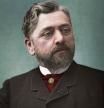 Gustave Eiffel en 1880. Fotografía en blanco y negro de Eugène Pirou coloreada