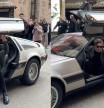La entrada de película de David Bisbal a su concierto en Madrid: conduciendo un DeLorean